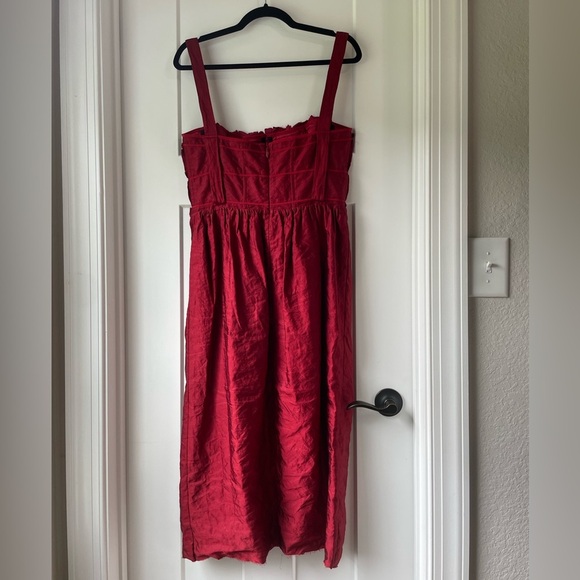 Brock Collection Palmira Ruched Crinkle-satin Midi Dress Size 10 - Picture 13 of 13